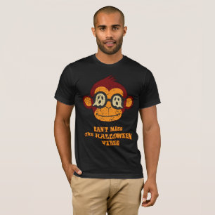 T-shirt Vintage Singe Fantôme – N'Ratez Pas Halloween
