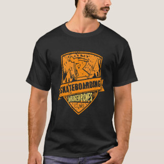 T-shirt Vintage Skateboard Broken Bones Club Présent