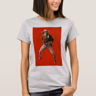T-shirt vintage Skeleton Cowboy pour femmes