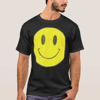 T-shirt Vintage Smile Face 70'S Vibe Yellow Smile