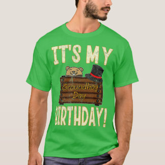 T-shirt Vintage Son Jour de la Marmotte Jour de l'Annivers