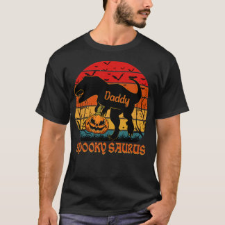 T-shirt Vintage Spookysaurus papa maman Rex Dinosaur hallo