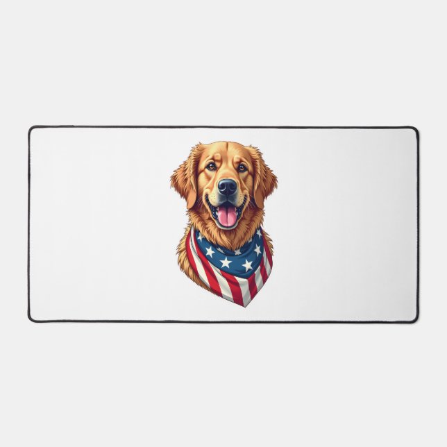 T-shirt vintage Star Spangled Golden Retriever 4 (Recto)