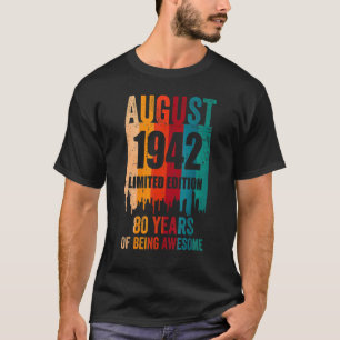 T-shirt Vintage stupéfiant 80e anniversaire Rétro août 194