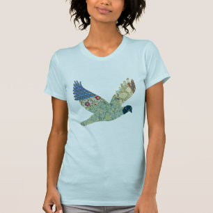 T-shirt vintage Style Patchwork Dove