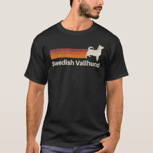 T-shirt Vintage suédois Vallhund Retro Maman Papa Papa Chi