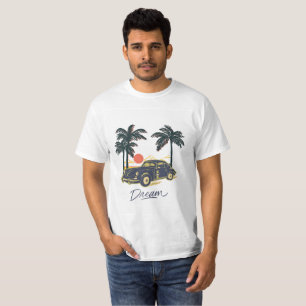 T-shirt Vintage Sunset Dream - Classic Car Tropicat