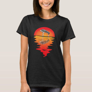 T-shirt Vintage Sunset Railway Monorail Véhicule Monorail