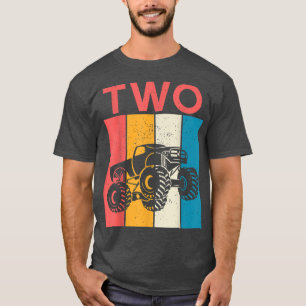 T-shirt Vintage Sunset Retro Je suis deux Monstre de 2e an