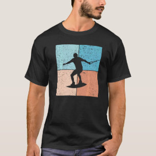 T-shirt Vintage Sunset Retro Wakeboard Wake Surf Wakesu
