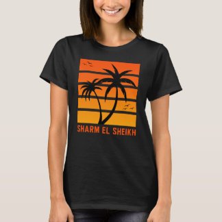 T-shirt Vintage Sunset Sharm El Sheikh pour femmes