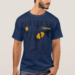 T-shirt Vintage Surf Mavericks Beach California Retro S