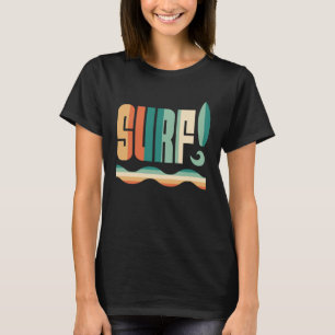 T-shirt Vintage Surf Wave équitation Surf Surf