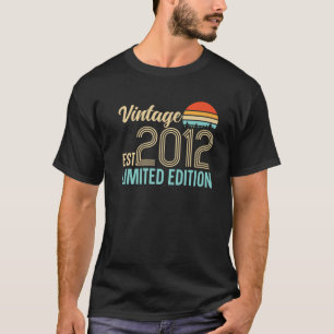 T-shirt Vintage T S Established In 2012 Limited Edition