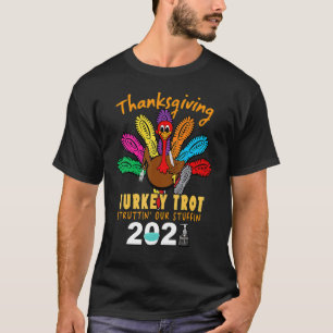 T-shirt Vintage Thankesgiving Turquie Trot Struttin' Our S