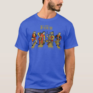 T-shirt Vintage The Four Character of Playing ds