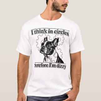 T-shirt Vintage Think in Circles French Bulldog