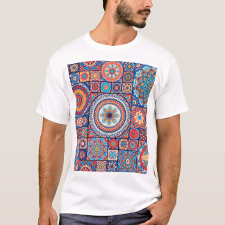T-shirt Vintage tiré à la main : éléments décoratifs islam