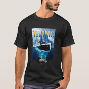 T-shirt Vintage Titanic 1912 RMS Cruise Ship Voyage Hommes
