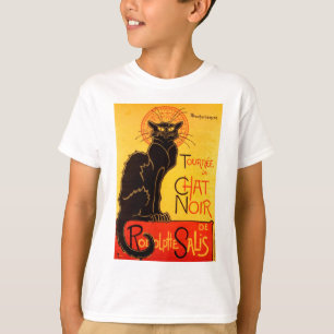 T-shirt Vintage Tournee de Conversation Noir Chat Noir