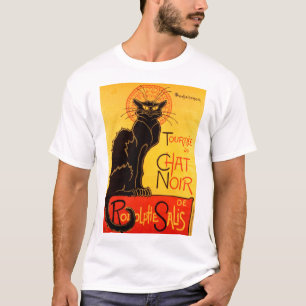 T-shirt Vintage Tournee de Conversation Noir Chat Noir