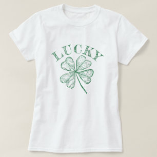 T-shirt Vintage Trèfle Vert Saint Patrick