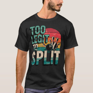 T-shirt Vintage Trop Légitime Pour Séparer L'équipe De Bow