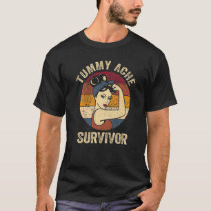 T-shirt Vintage Tummy Ache Survivante Hommes Femmes IBS St