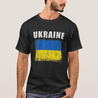 T-shirt Vintage Ukraine Ukrainian Flag Pride Gifts