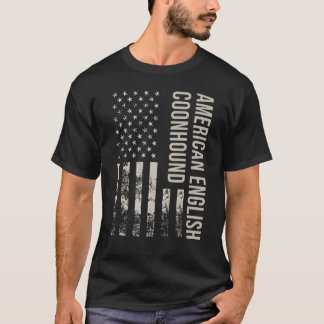 T-shirt Vintage US American Flag American English Coonhoun