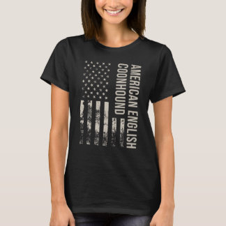 T-shirt Vintage US American Flag American English Coonhoun