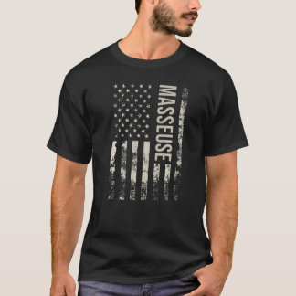 T-shirt Vintage US American Flag Masseuse Premium