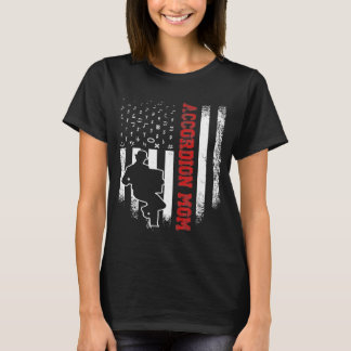 T-shirt Vintage Usa American Flag Accordion Mom Musician S
