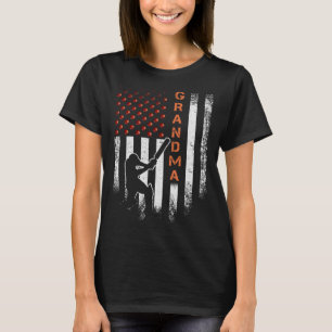 T-shirt Vintage USA American Flag Fier cricket Grandma Si