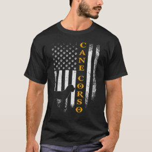 T-shirt Vintage USA Cane Corso Chien Silhouette American F