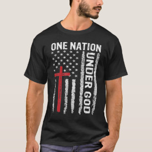 T-shirt Vintage USA Drapeau Christian Faith Famille Libert