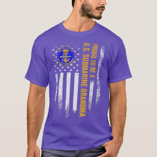 T-shirt Vintage USA Flag Proud To Be A US Navy Submarine G