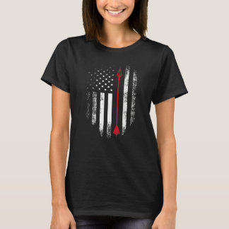 T-shirt Vintage USA Rouge Blanc Arrow Arrow Drapeau améric