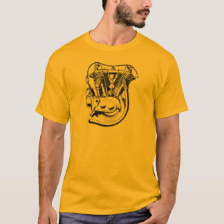 T-shirt vintage V-jumeau de la moto 1915