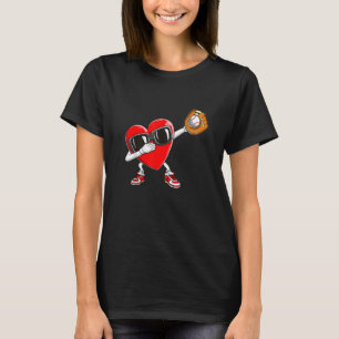T-shirt Vintage Valentine's Day de baseball Pitcher Batter