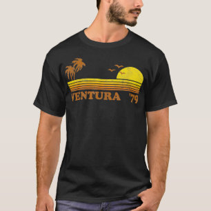 T-shirt Vintage Ventura Beach California Retro Sunset Surf