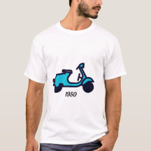 T-shirt vintage vespa camiceta 1950