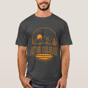 T-shirt Vintage Victor Colorado Mountain Randonnée Souveni