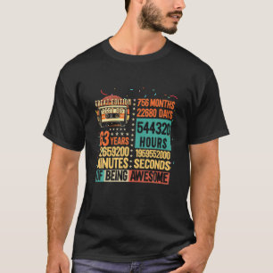T-shirt Vintage Vie 63 Ans Cassette Rétro 63E Birt