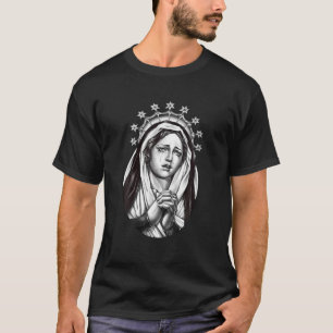 T-shirt Vintage Vierge Marie Christian Tattoo