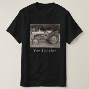 T-shirt vintage vieux massey gris tracteur fergison