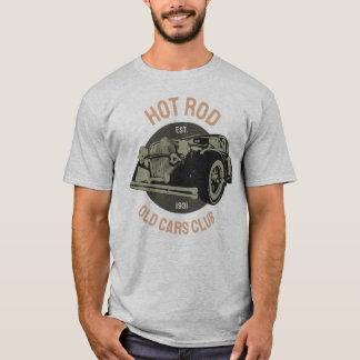 T-shirt Vintage voiture typographie vieux club de voiture