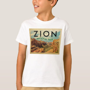 T-shirt Vintage voyage de parc national de Zion