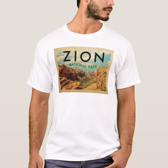 T-shirt Vintage voyage du parc national de Zion (Devant)