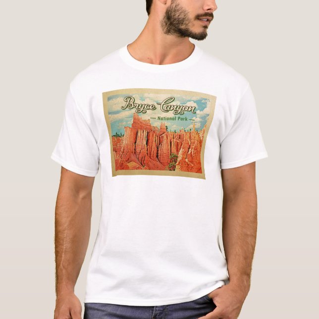 T-shirt Vintage voyage du parc national du Bryce Canyon (Devant)
